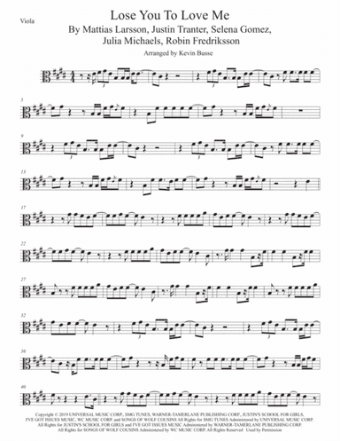 Lose You To Love Me (arr. Kevin Busse)