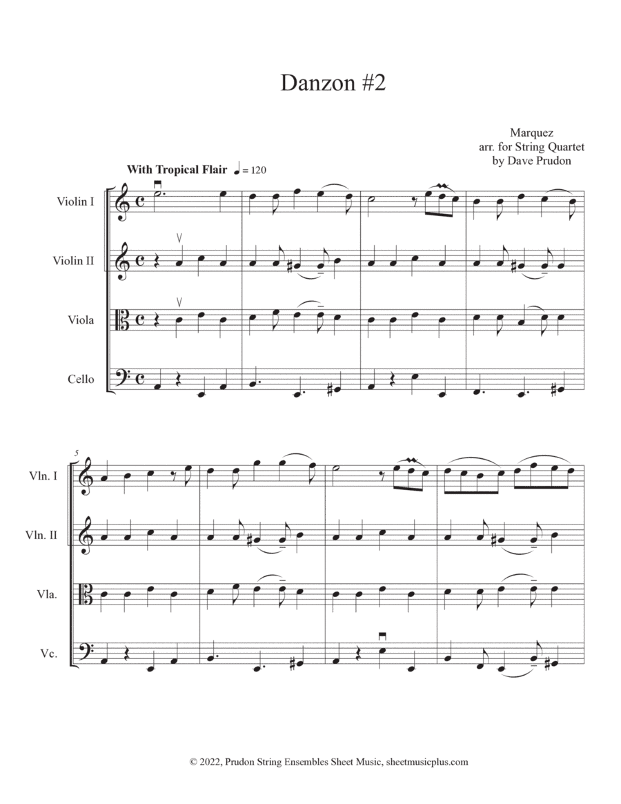 Danzon 2 (arr. Dave Prudon)