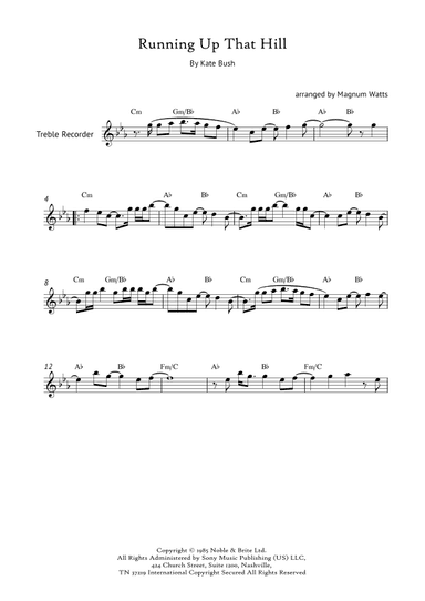 Running Up That Hill (arr. Magnum Watts)