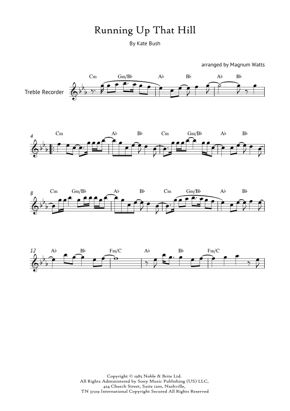 Running Up That Hill (arr. Magnum Watts)