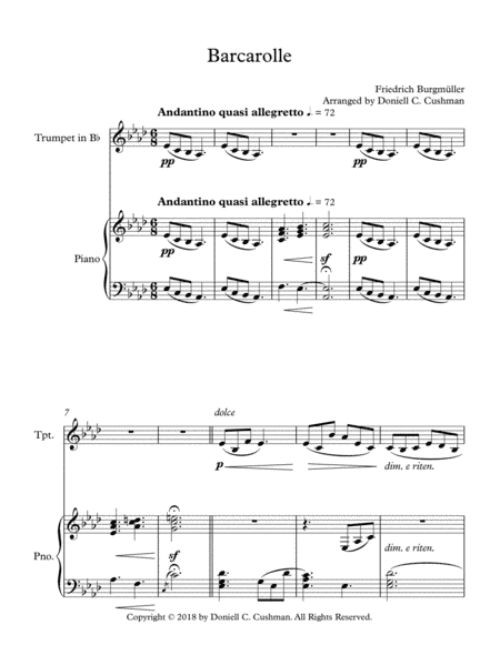 Barcarolle (arr. Doniell Cushman)