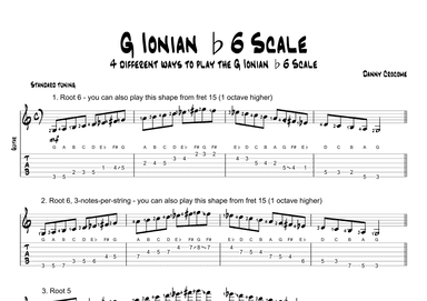 G Ionian b6 Scale (4 Ways to Play)