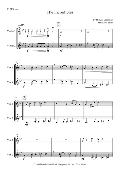 The Incredibles (main Theme) (arr. Fabio Britto)