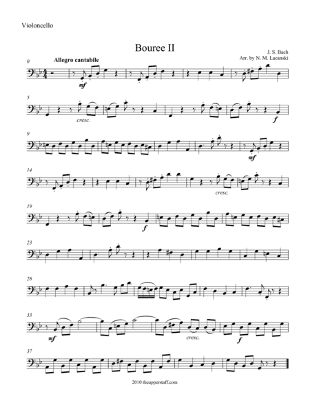 Bouree II (arr. Nick Lacanski)