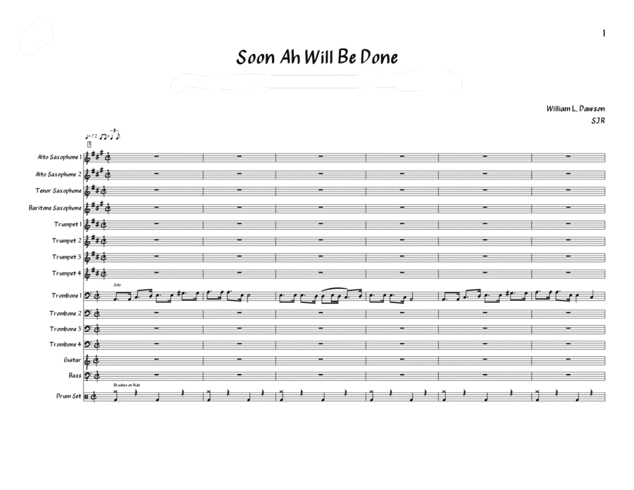 Soon Ah Will Be Done (arr. SJR)