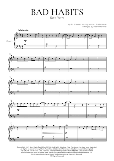 Bad Habits (arr. Pedro Merendi)