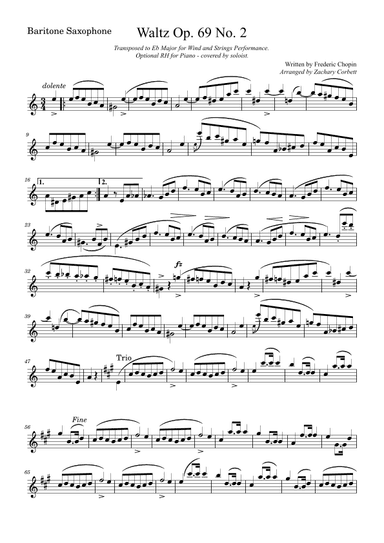 Waltz Op. 69 No. 2 (arr. Zachary Corbett)