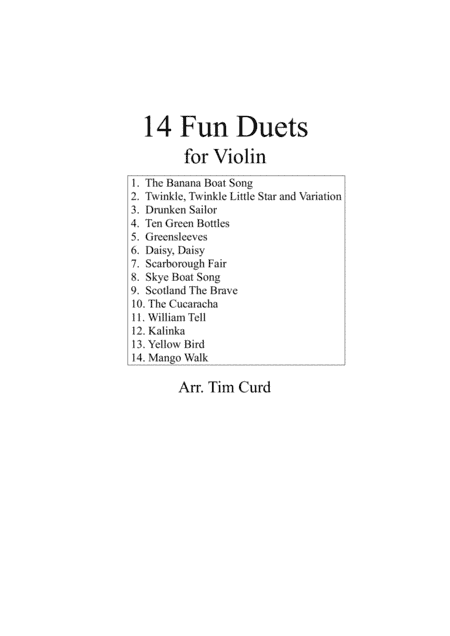 14 Fun Duets for Violin (arr. Tim Curd)
