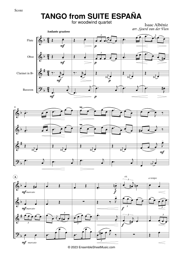 Tango from España (arr. Sjoerd van der Veen)