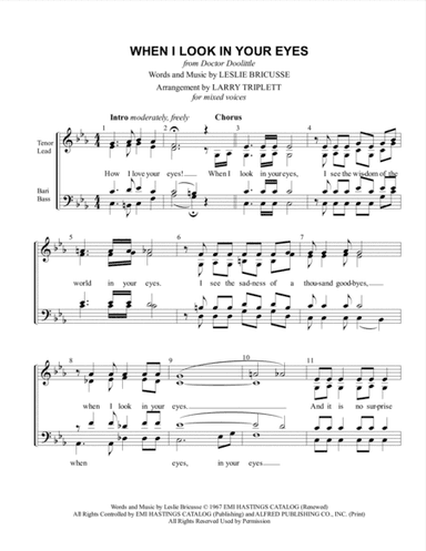 When I Look In Your Eyes (arr. Larry Triplett)