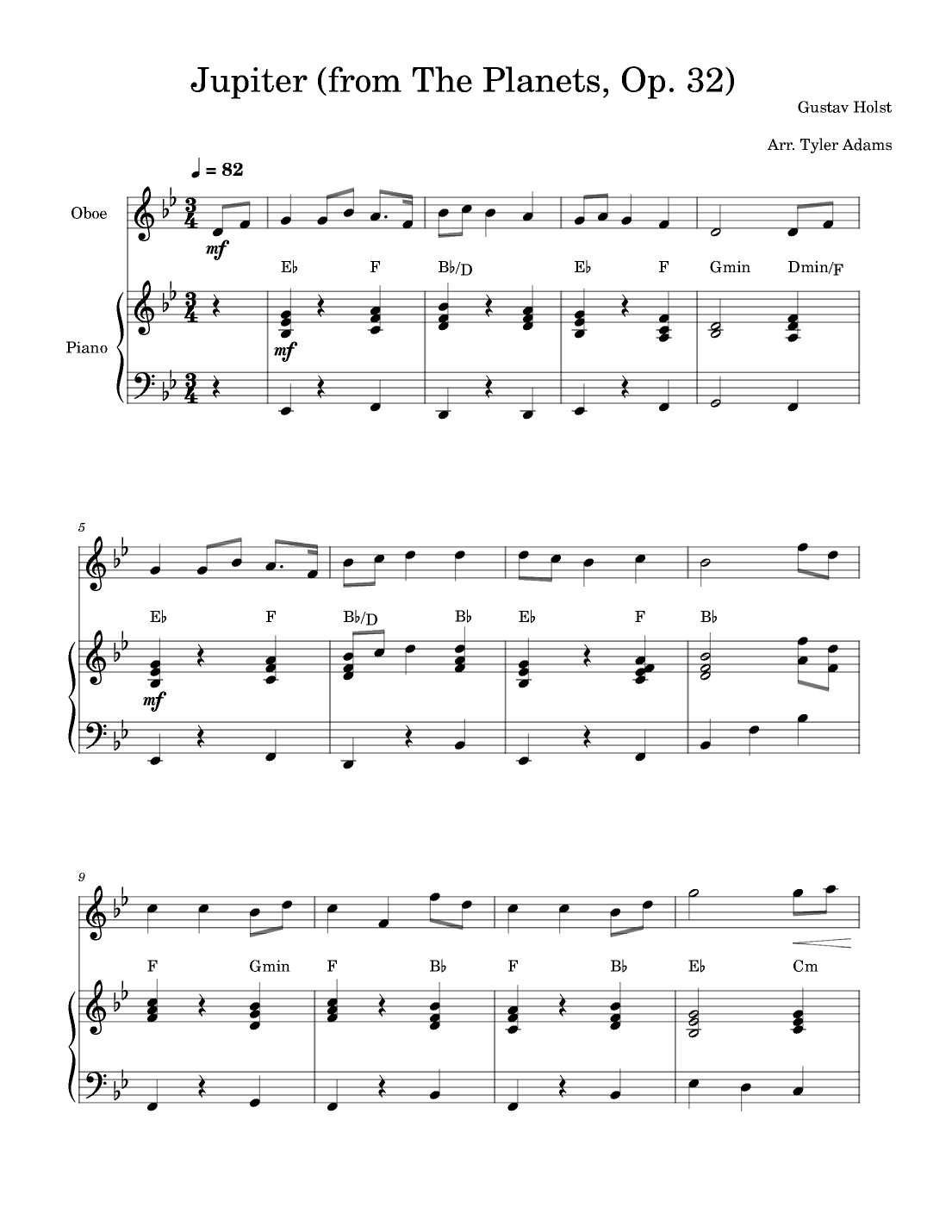Jupiter (from The Planets, Op. 32) (arr. Tyler Adams)
