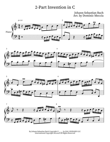Two-part Invention In C (arr. Dominic Meccia)