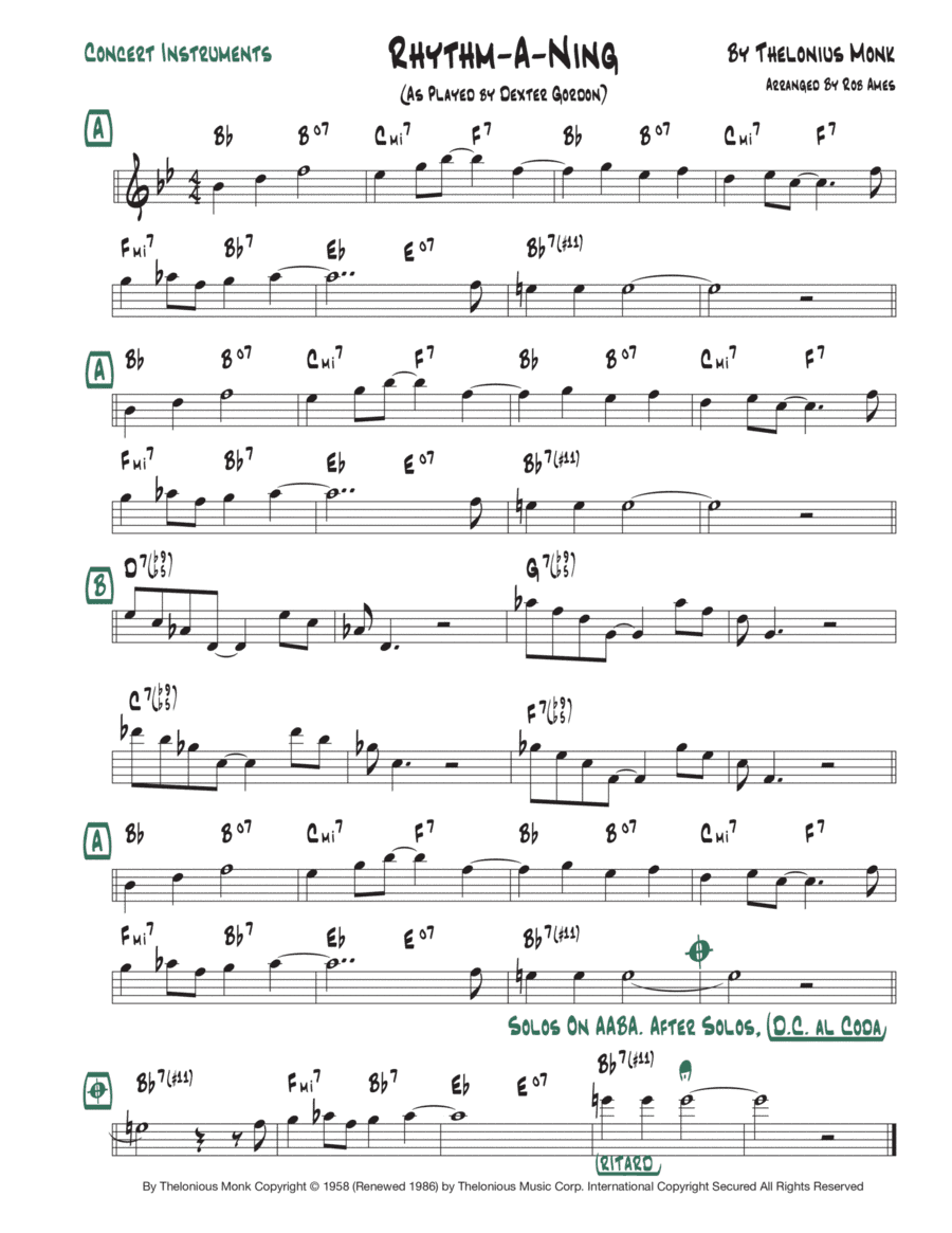 Rhythm-a-ning (arr. Rob Ames)