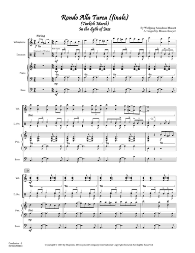 Rondo Alla Turca (finale) - Score Only (arr. Mason Sawyer)