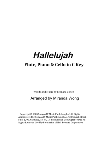 Hallelujah (arr. Miranda Wong)