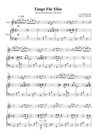 Tango Fur Elise (Based on Beethoven's Für Elise) (arr. SCMusic)