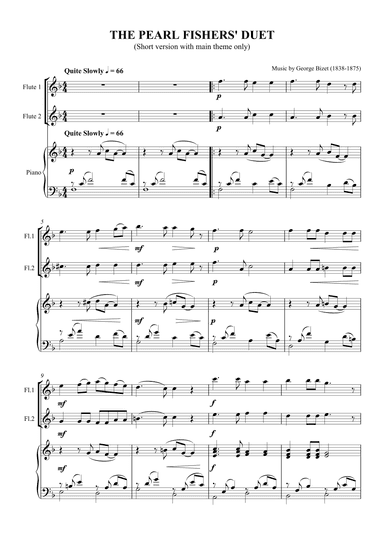 The Pearl Fishers' Duet (Short version) (arr. SCMusic)