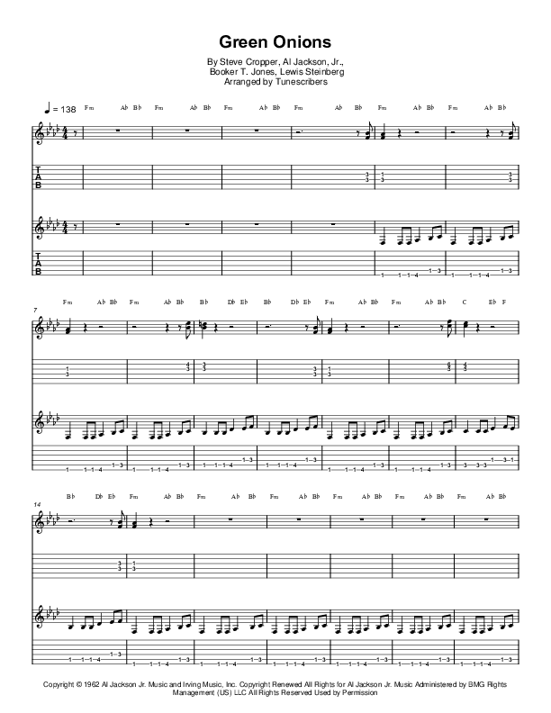 Green Onions (arr. Tunescribers)