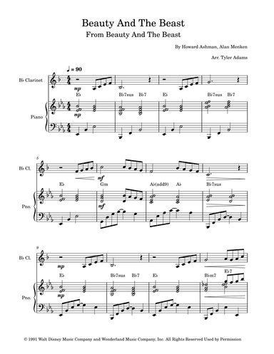 Beauty And The Beast (arr. Tyler Adams)