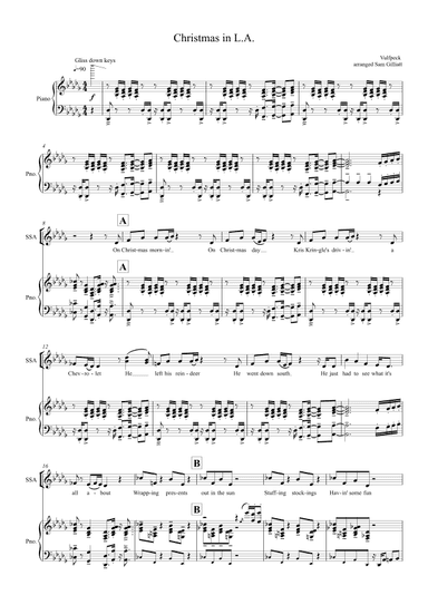 Christmas In L.a. (arr. Sam Gilliatt)