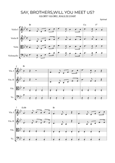 SAY, BROTHERS,WILL YOU MEET US (arr. Alex Nunes Rodrigues)