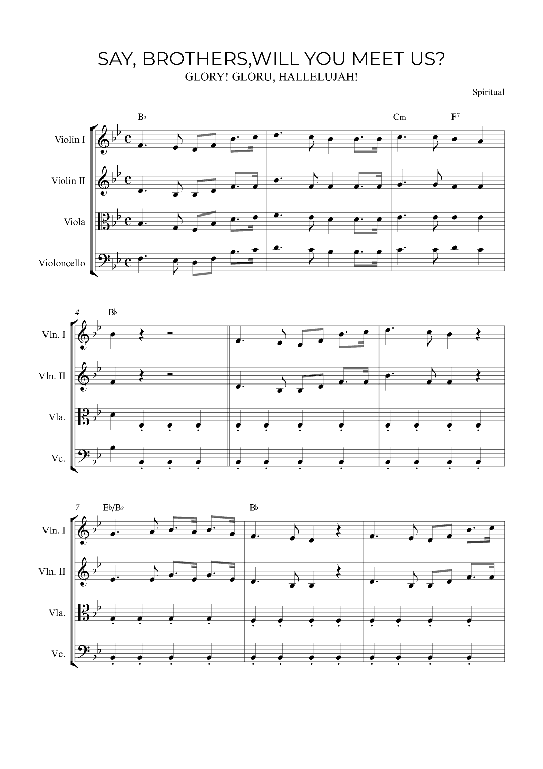 SAY, BROTHERS,WILL YOU MEET US (arr. Alex Nunes Rodrigues)