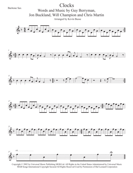 Clocks (arr. Kevin Busse)
