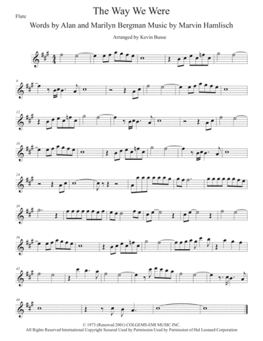 The Way We Were (arr. Kevin Busse)
