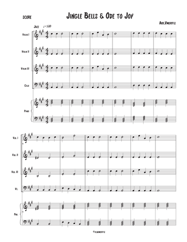 Jingle Bell & Ode to Joy - Score Only (arr. Vlad Morffis)