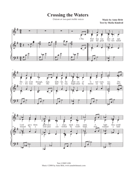 Crossing the Waters (vocal duet)