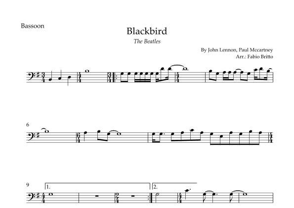 Blackbird (arr. Fabio Britto)