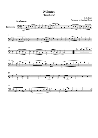Minuet in G (arr. Andrea Costa)