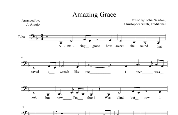 AMAZING GRACE (arr. Jo Araujo)