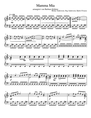 Mamma Mia (arr. Barbara Schütze)