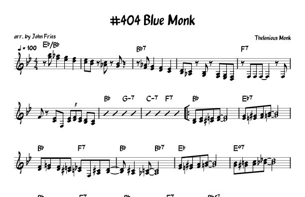 Blue Monk (arr. John Fries)