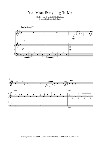 You Mean Everything To Me (arr. Kaiserin Rebecca)