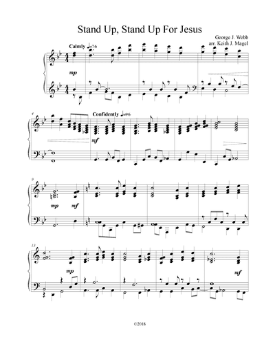 Stand Up, Stand Up For Jesus II (arr. Keith James)