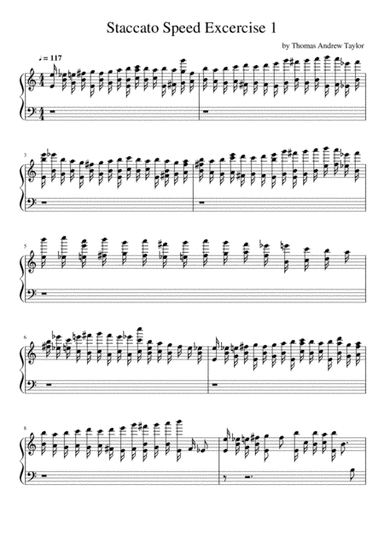 Staccato Piano Speed Exercise (Intermediate)