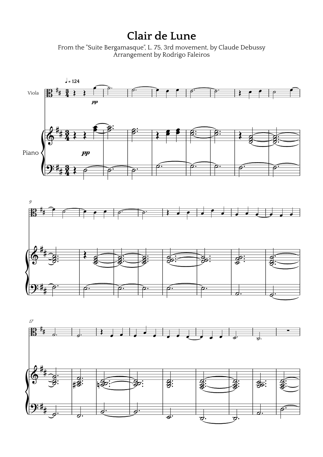 Clair de Lune (arr. Rodrigo Faleiros)