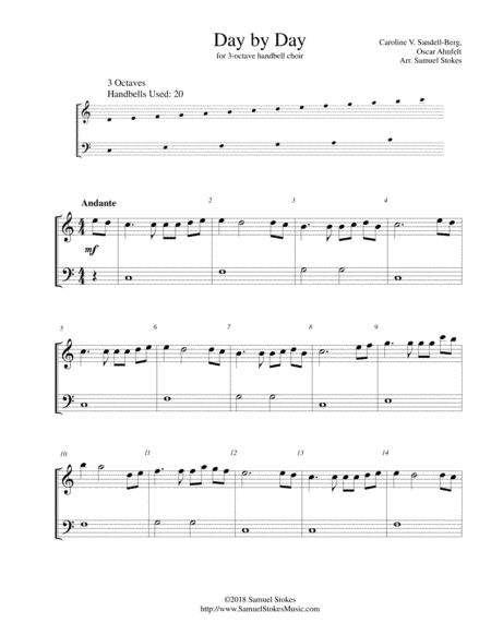 Day by Day - for 3-octave handbell choir (arr. Samuel Stokes)