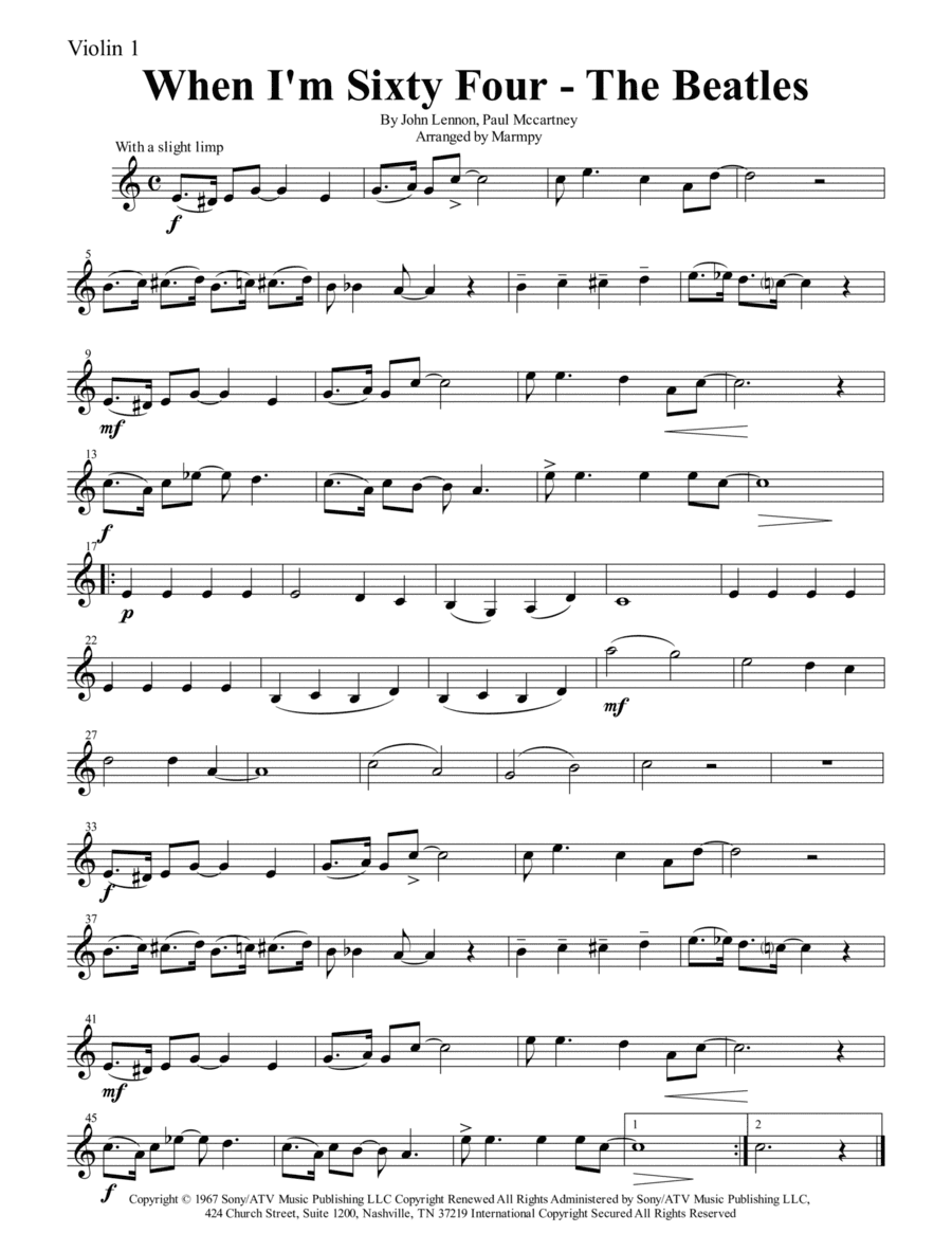 When I'm Sixty-four (arr. Marmpy)