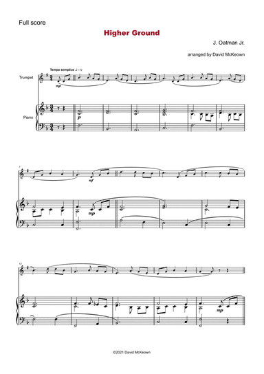 Higher Ground, Gospel Hymn for Trumpet and Piano (arr. David McKeown)