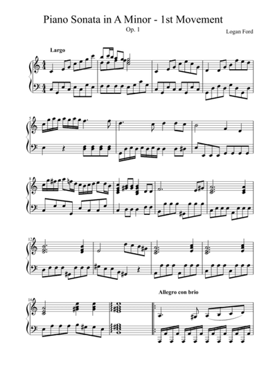 Piano Sonata in A minor, Op. 1