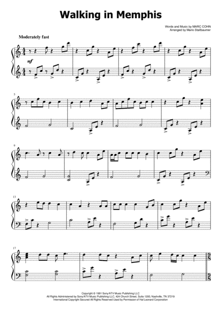 Walking In Memphis (arr. Mario Stallbaumer)
