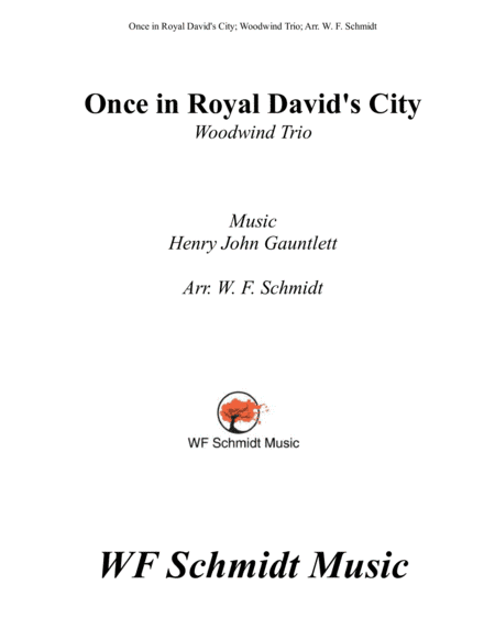 Once in Royal David's City (arr. W. F. Schmidt)