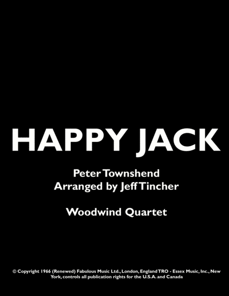 Happy Jack (arr. Jeff Tincher)
