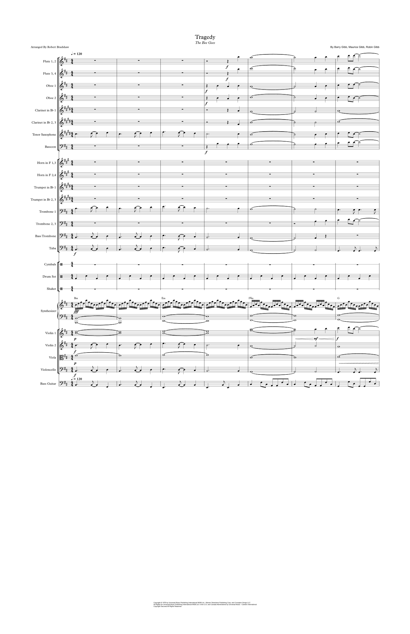 Tragedy (arr. Robert Bradshaw)