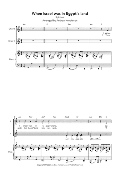 Let my people go (easy three-part choir) (arr. Andrew Henderson)