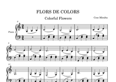 FLORS DE COLORS Pno Solo