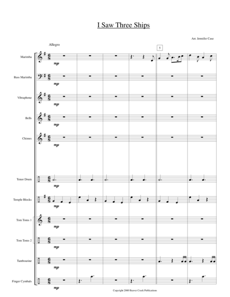 I Saw Three Ships (arr. J.L. Case)